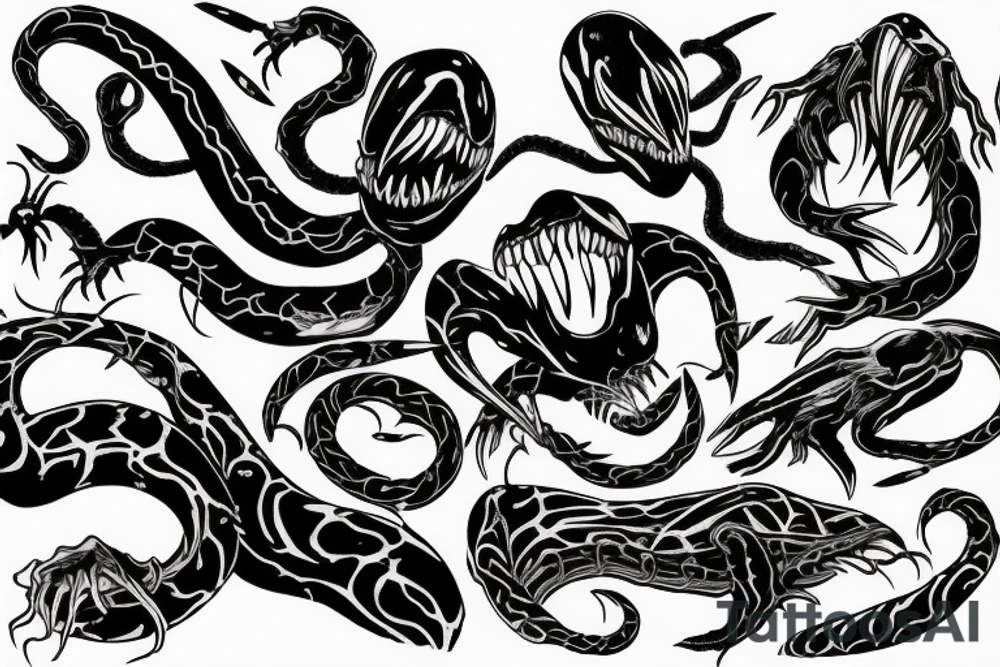 Venom on the neck tattoo idea