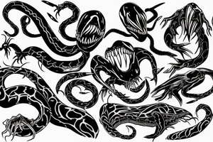 Venom on the neck tattoo idea