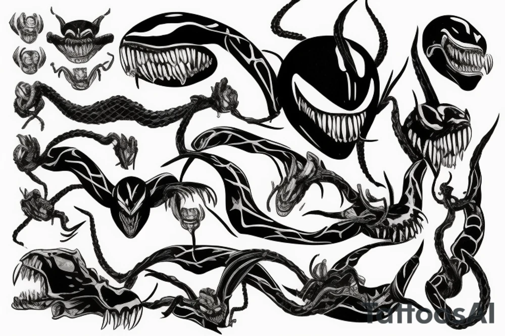 Venom on the neck tattoo idea