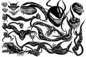 Venom on the neck tattoo idea