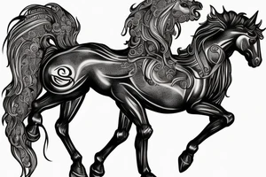 An sculpture of the greek mythology horse Pegasus. tattoo idea