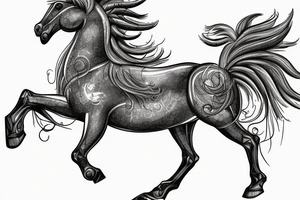 An sculpture of the greek mythology horse Pegasus. tattoo idea