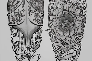 A lamp with the lyrics as the outline tattoo idea