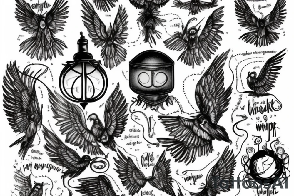 A lamp with the lyrics as the outline
his thoughts like a hundred moths trapped in a lampshade somewhere within their wings banging and burning on through endless night forever awake he lies shaking and starving praying for someone to turn off the light tattoo idea
