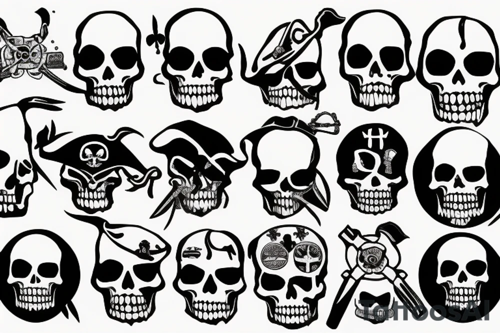 Pirate flag symbolizing freedom tattoo idea