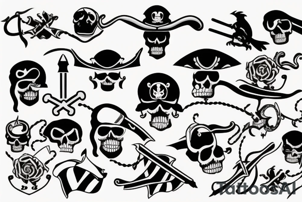 Pirate flag symbolizing freedom tattoo idea