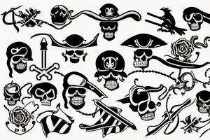 Pirate flag symbolizing freedom tattoo idea