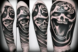 custom pirate flag tattoo idea