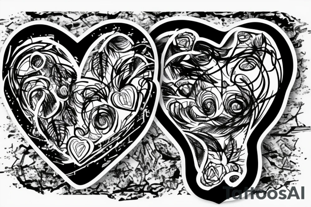 heart wrapped in barbwire tattoo idea