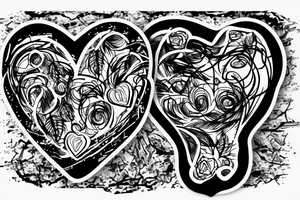 heart wrapped in barbwire tattoo idea