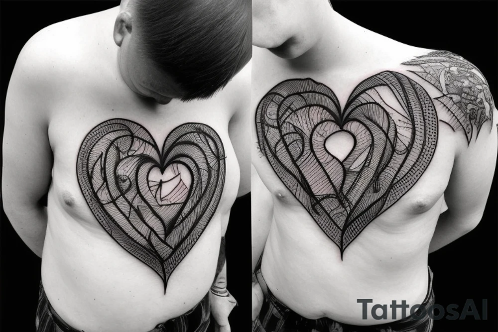 heart wrapped in barbwire tattoo idea