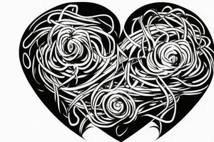 heart wrapped in barbwire tattoo idea