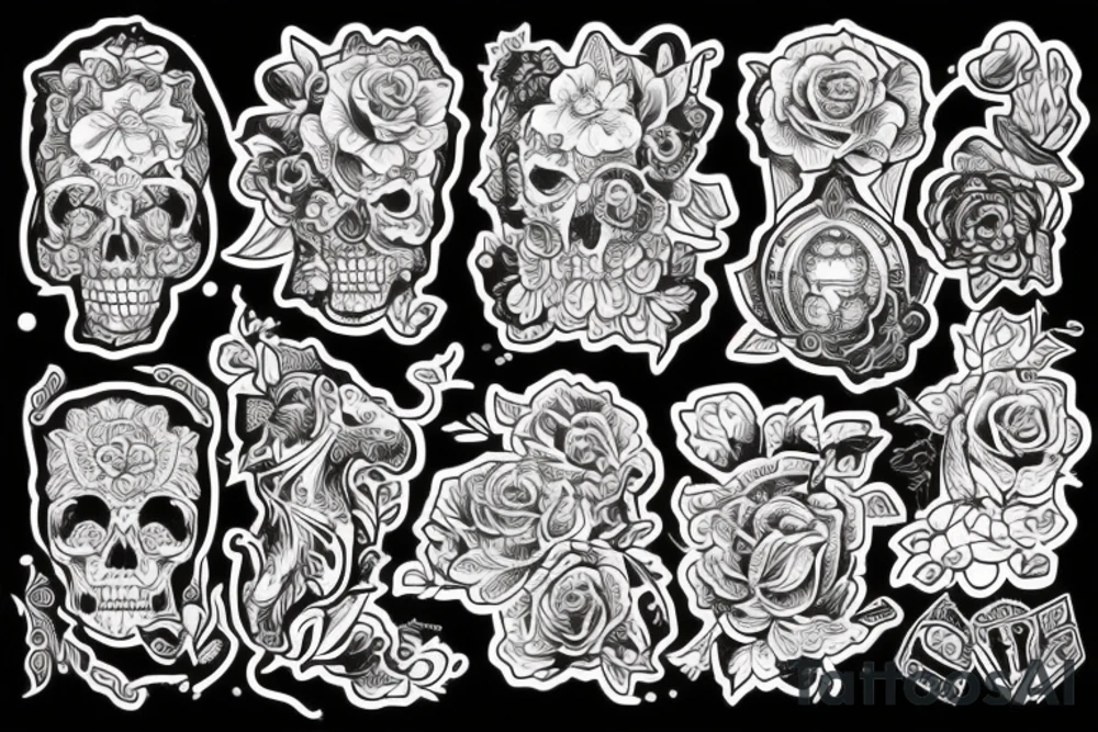 Череп скользкий нож паутина член tattoo idea