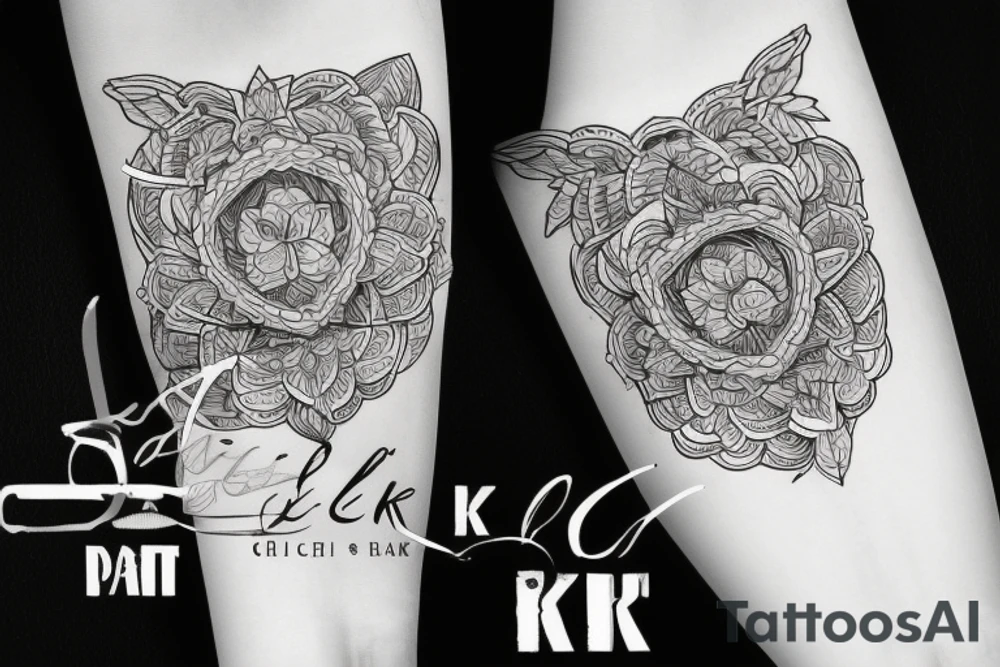 Череп скользкий нож паутина член tattoo idea