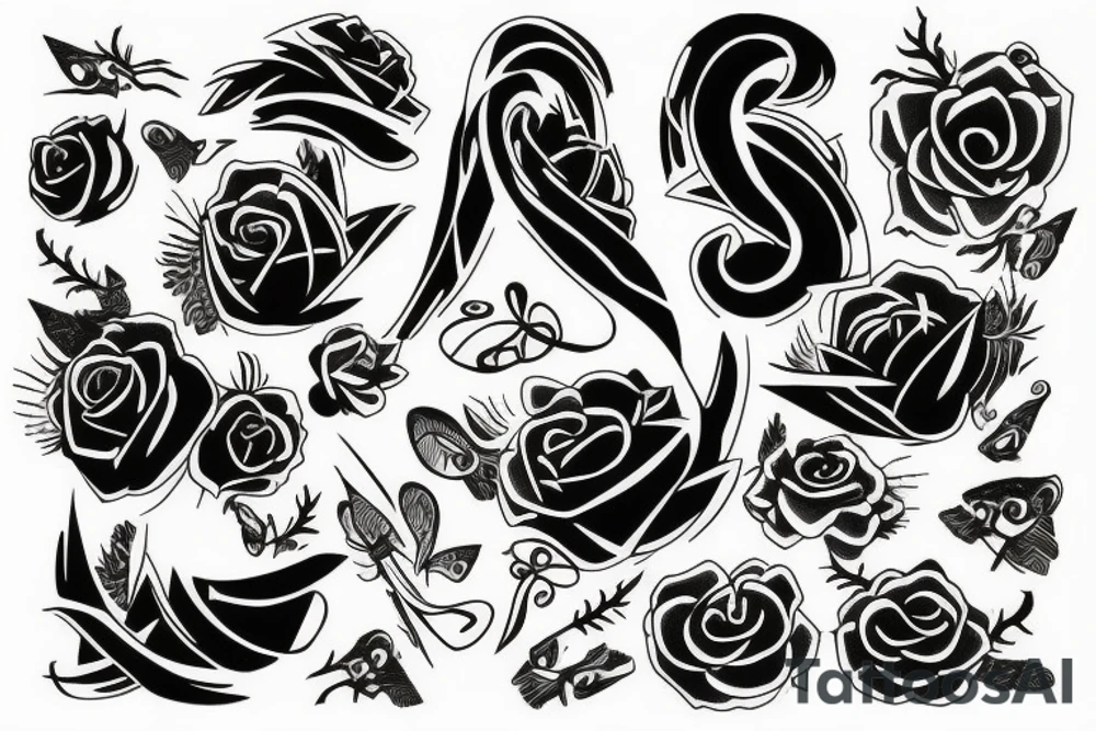 Thick black tattoo idea