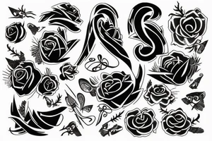 Thick black tattoo idea