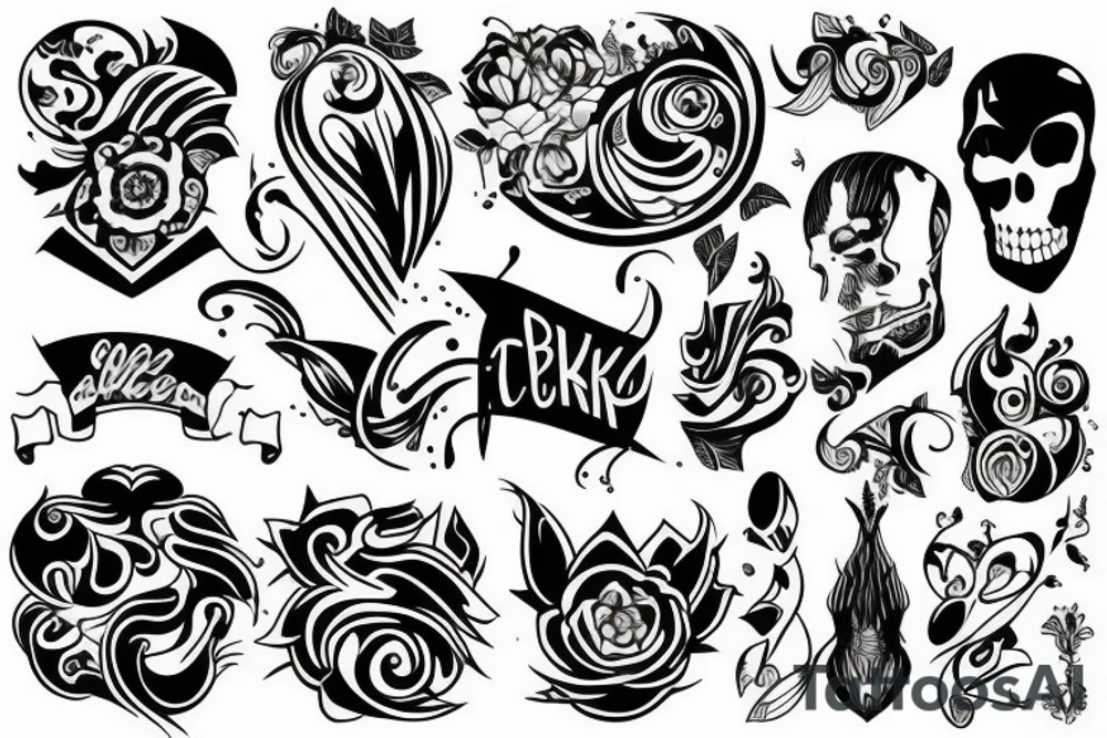 Thick black tattoo idea