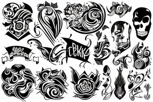 Thick black tattoo idea