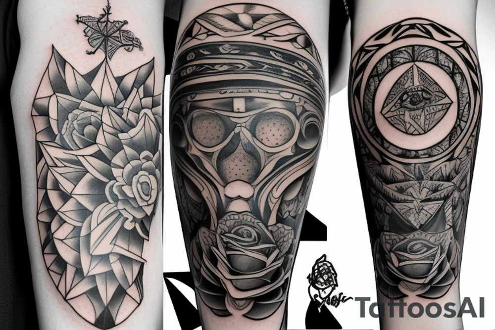 Thick black on arm tattoo idea