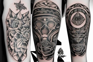 Thick black on arm tattoo idea