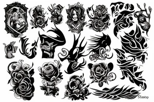 Thick black on arm tattoo idea