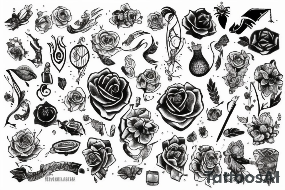 Череп член tattoo idea