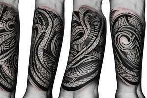 Thick black on arm band tattoo idea