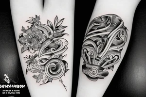 Thick black on arm band tattoo idea