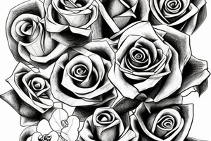 half dead rose tattoo idea