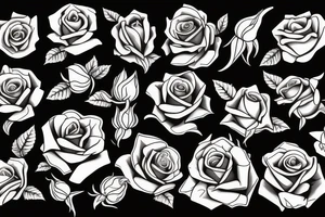 half dead rose tattoo idea