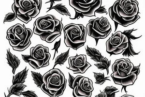 half dead rose tattoo idea