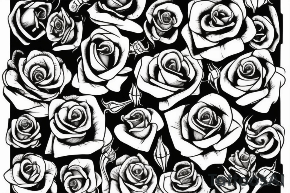 dead rose tattoo idea