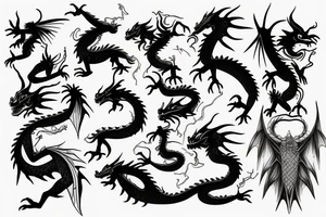 Dragon that eat a man tattoo idea
