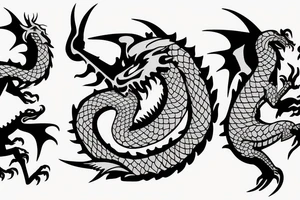 Dragon that eat a man tattoo idea