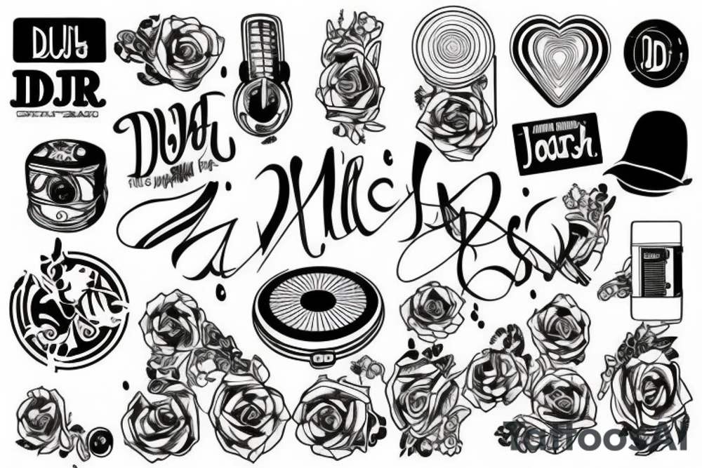 Dj simple tattoo tattoo idea