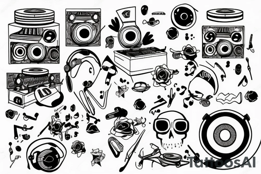 Dj simple tattoo tattoo idea