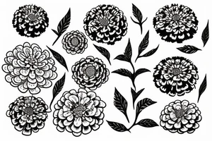 transformation, freedom, zinnias, tattoo idea