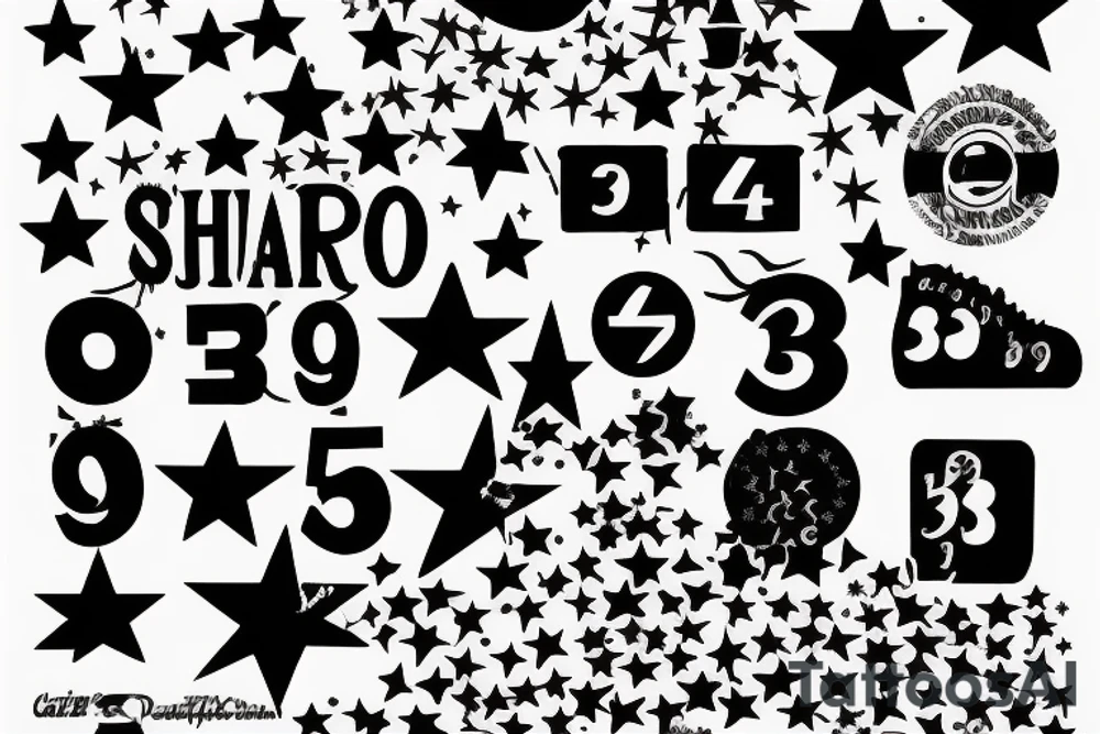 Chicago silhouette with 4 stars and the number 312 tattoo idea
