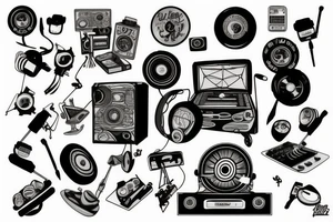 Disc jockey tattoo idea