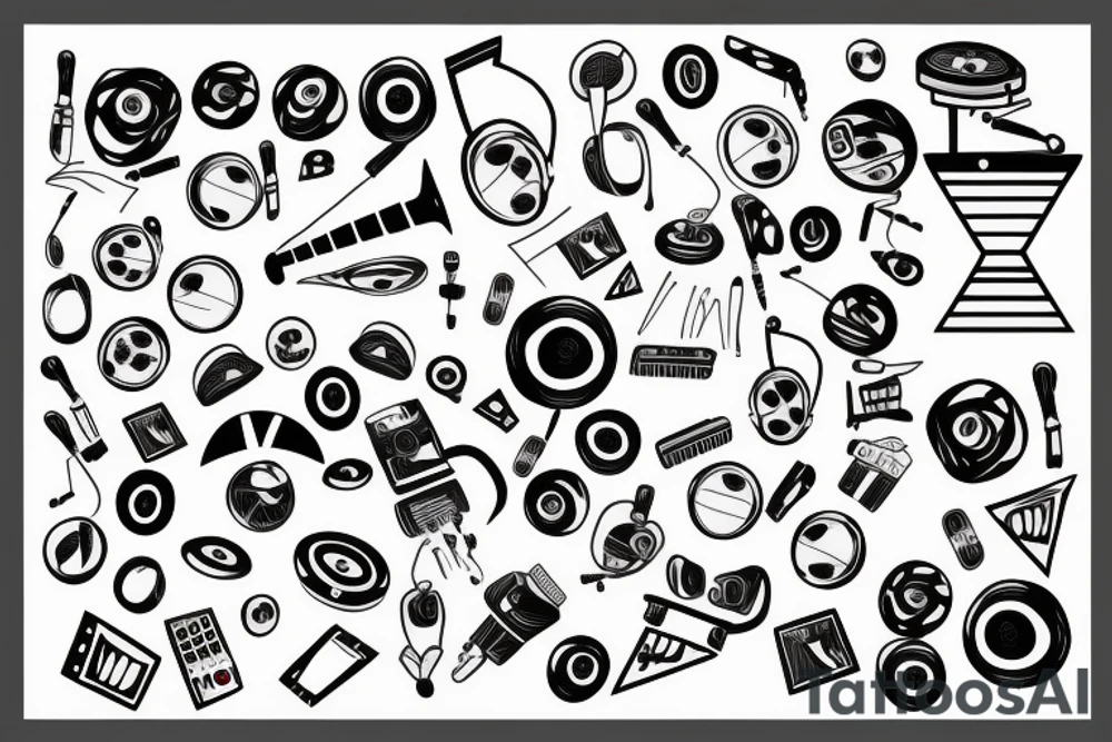 Disc jockey tattoo idea