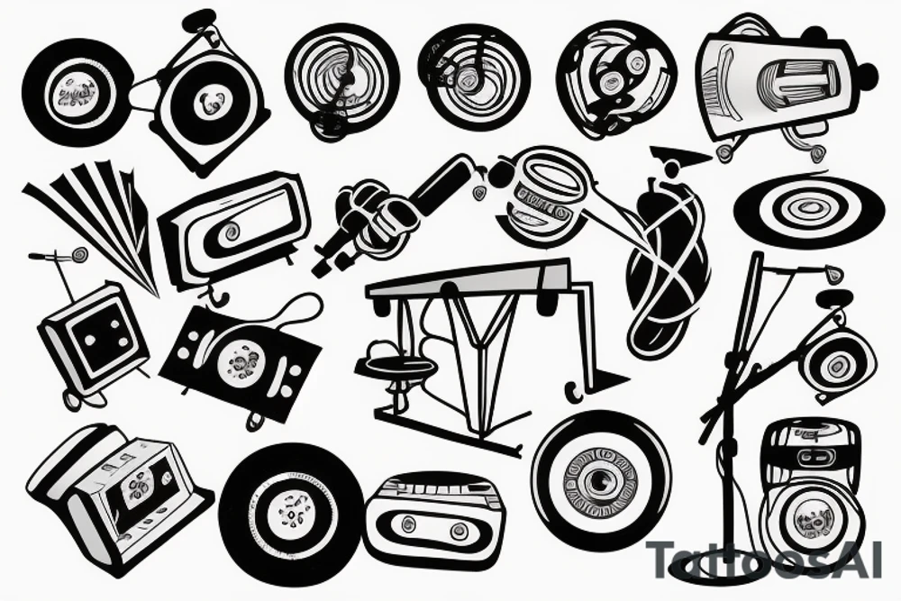 Disc jockey tattoo idea
