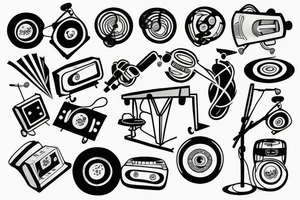 Disc jockey tattoo idea