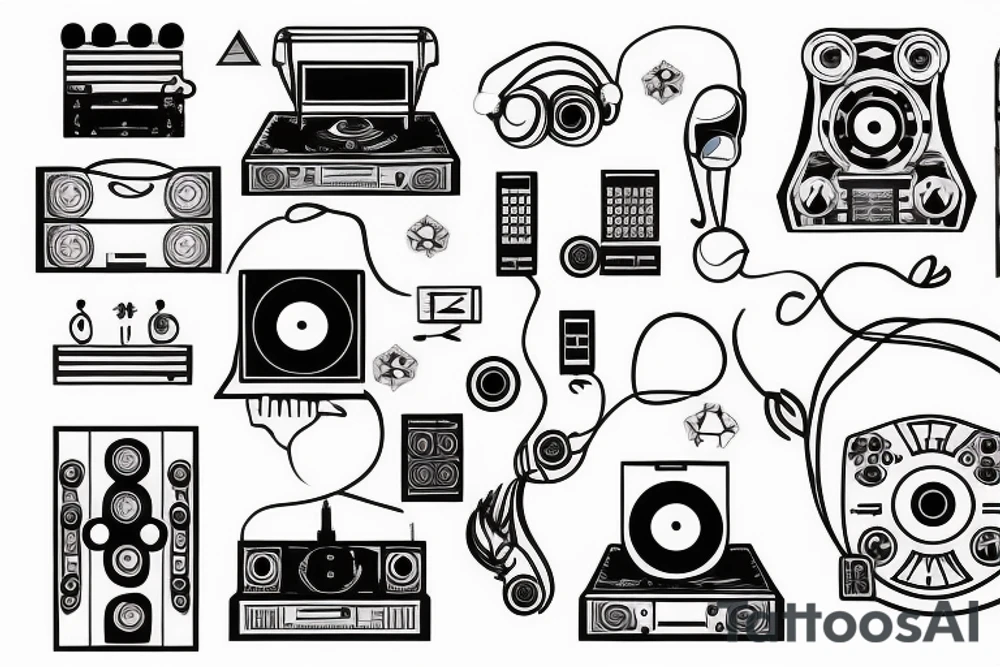 Pioneer dj controller tattoo idea