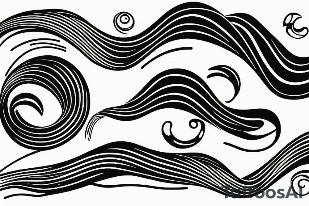 Serato music waves tattoo idea