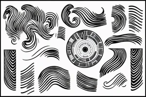 Serato dj music waves tattoo idea