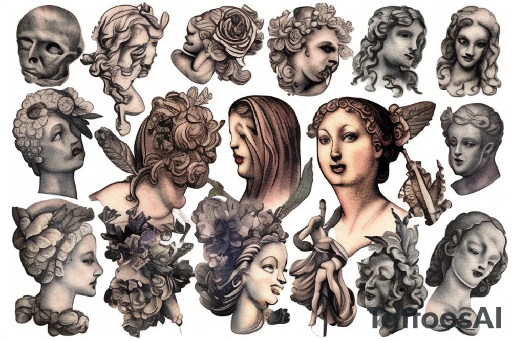 renaissance statue shut up tattoo idea