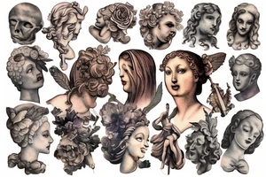renaissance statue shut up tattoo idea