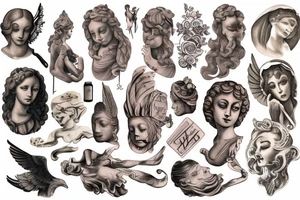 renaissance statue shut up tattoo idea