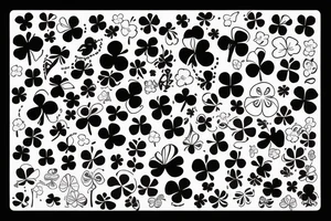 four-leaf clover whose stem forms the letter S tattoo idea