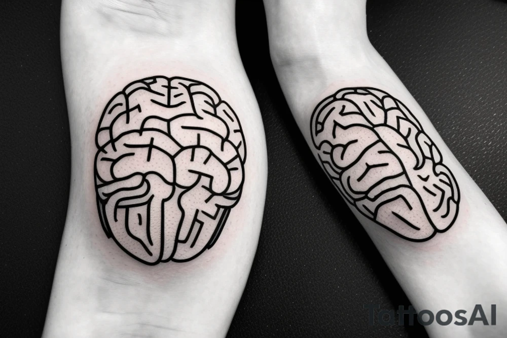 Algorithmic brain for a trader tattoo idea